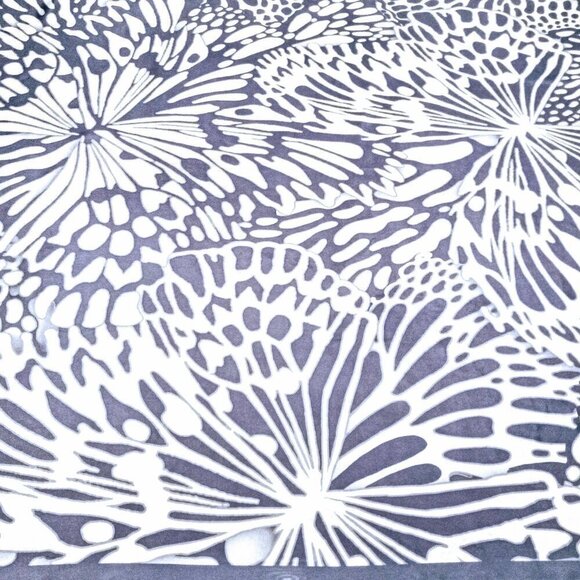 El Corte Ingles Blue White Square Silk Scarf - Picture 3 of 5